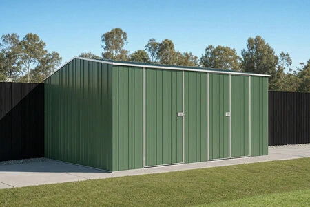 UBild 360 Portal Plus workshop building in Slate Grey